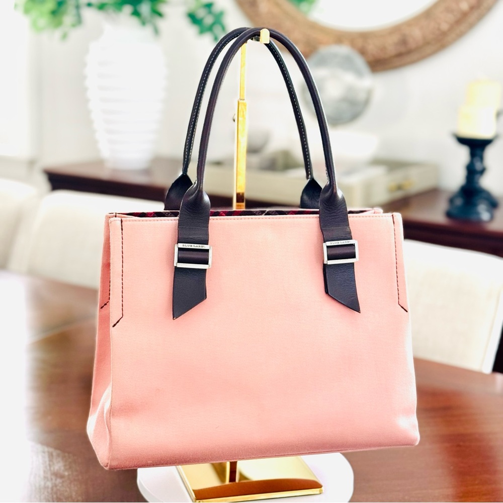 Burberry Blue Label Pink Canvas Tote Bag - Picture 9 of 17